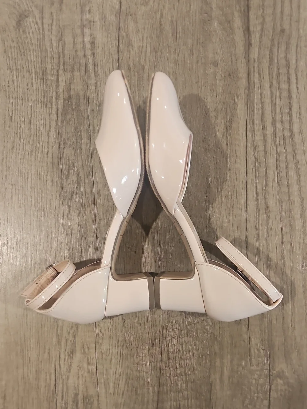 Steve Madden Muted Pink Patent Ankle-Strap Block Heels little girl's size 3